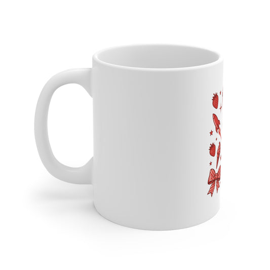 Statue of Liberty USA Coffee Mug – Retro Americana Pop Art Mug – Patriotic Liberty Design – Bold Red Aesthetic Gift 11oz