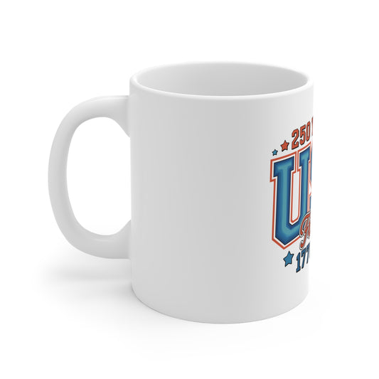 USA 250th Anniversary Coffee Mug β "250 Years of Freedom 1776β2026"