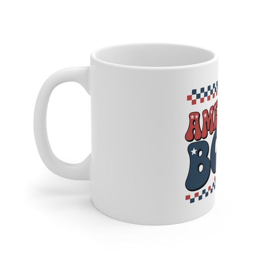 American Boy 11oz Mug — Patriotic USA Stars & Stripes Coffee Cup