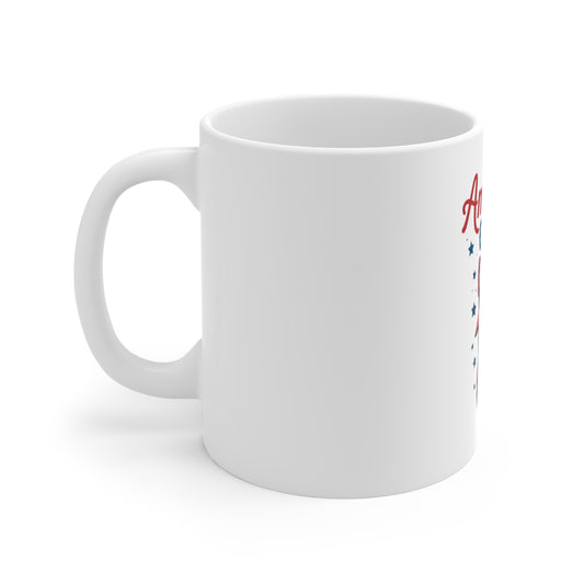 American Girly Coffee Mug — Patriotic Cowboy Boot 11oz