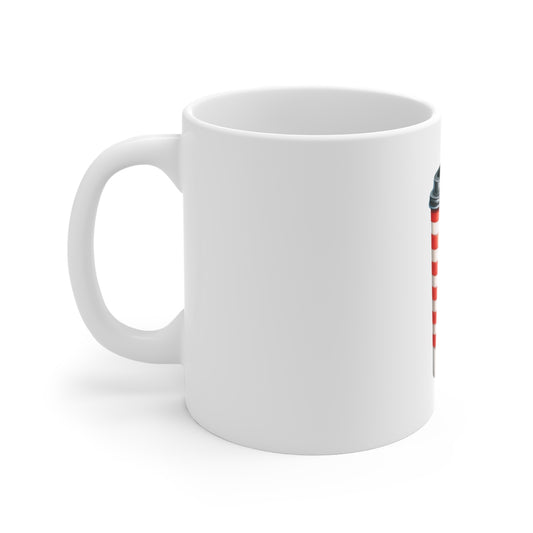 American Flag Travel Coffee Mug 11oz — Patriotic USA To-Go Cup