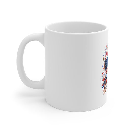 Patriotic Mug — "God Bless America" 11oz Coffee Cup