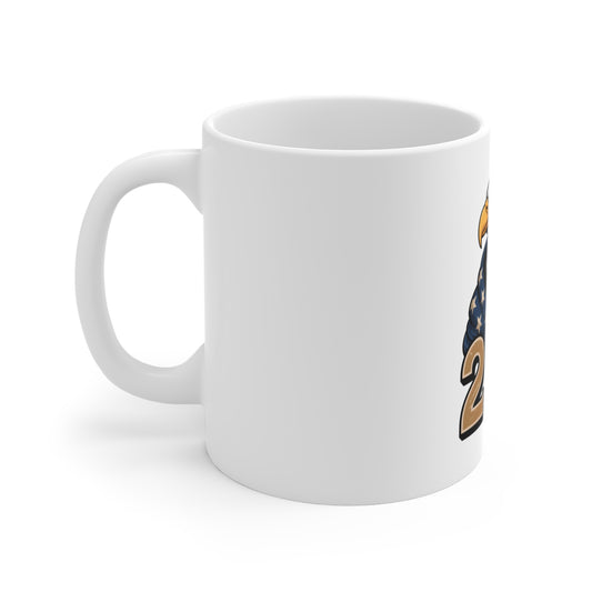 11oz Mug — Patriotic Eagle with American Flag & '250' Design