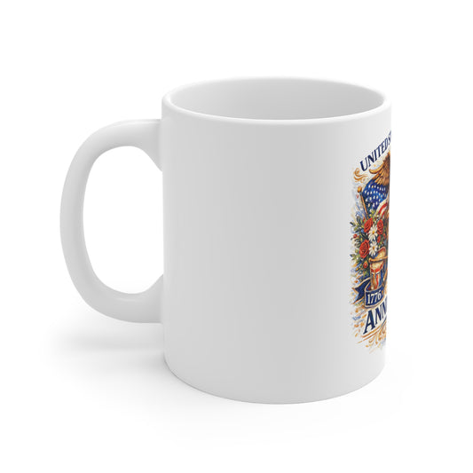 250th Anniversary USA Coffee Mug — Patriotic Independence Day Eagle & Flag 1776–2026