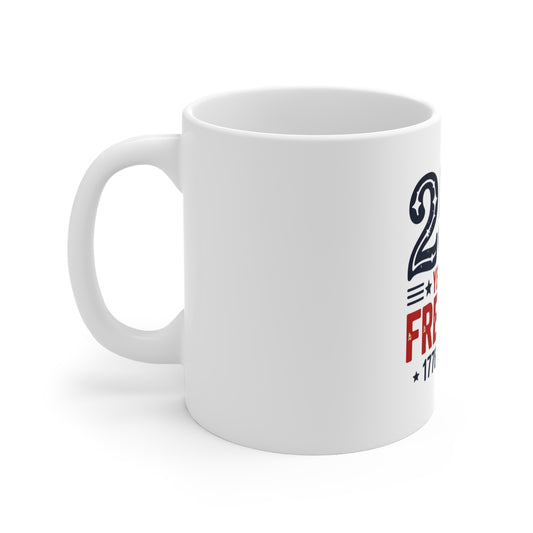 250 Years of Freedom Mug – 1776–2026 Patriotic Coffee Cup