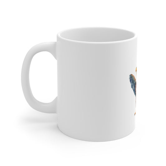 Eagle Watercolor Mug - Patriotic Bald Eagle Coffee Cup, 11oz