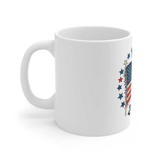 1776 — American Flag 2026 Patriotic Coffee Mug — Independence Day / Fourth of July Gift