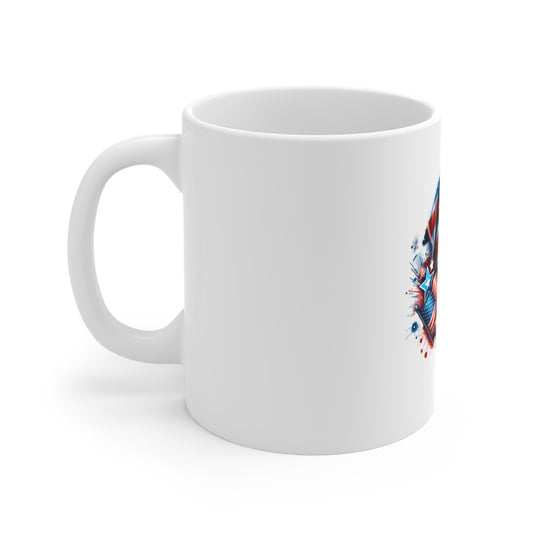 4th of July Patriotic Dog Mug - American Flag Pup 11oz