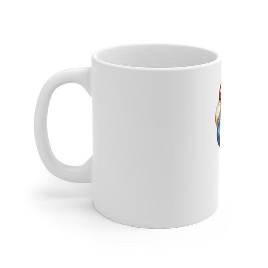 Patriotic Balloons 11oz Mug – American Flag Red White Blue Celebration Coffee Cup