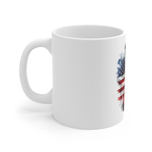 Statue of Liberty 11oz Coffee Mug — American Flag Patriotic Gift