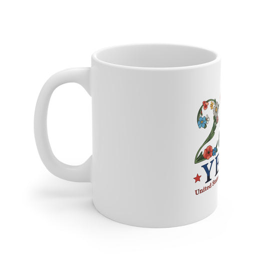 260 Years Floral Anniversary Mug — United States of America 1776–2036 Commemorative Coffee Cup