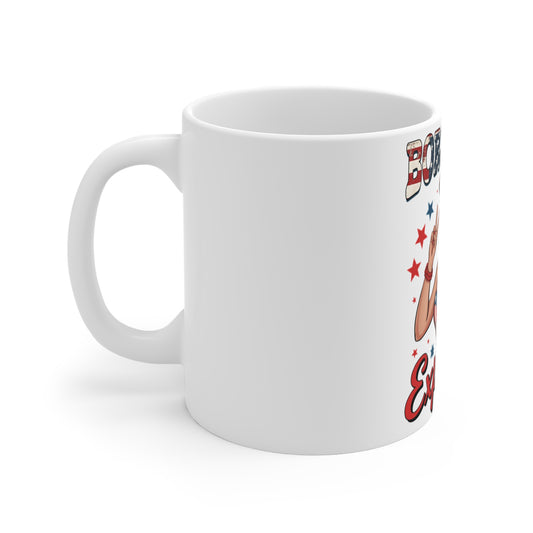 Born Free But Now I’m Expensive Mug – Patriotic Pin Up Coffee Mug – Funny Independence Day Mug – Retro Americana Woman Cup – Sassy USA Gift Born Free But Now I'm Expensive Mug — Patriotic Retro Pin-Up...