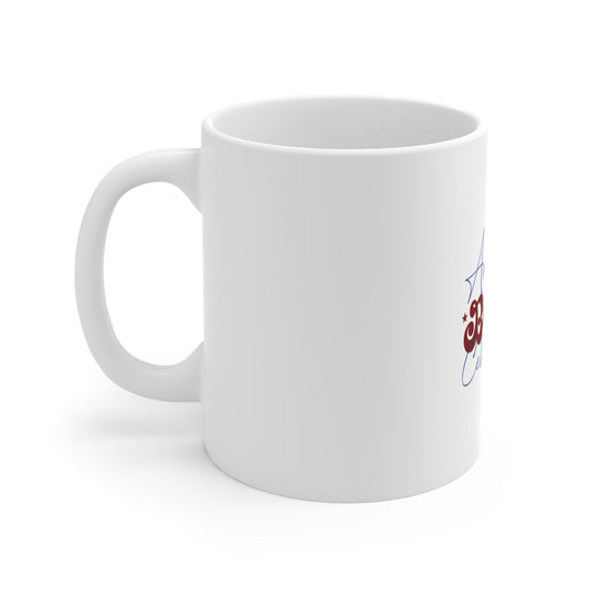 America Birthday Celebration Mug – 11oz Patriotic Fourth of July Coffee Cup