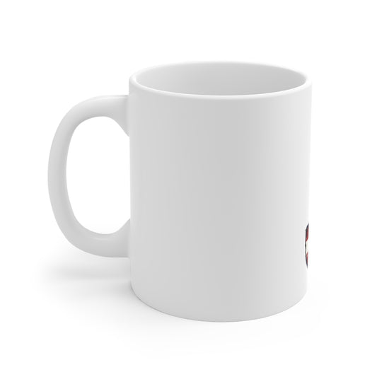 Patriotic Letter J Coffee Mug – American Flag Initial Mug – Rustic USA Monogram Mug – Vintage Americana Alphabet Gift Mug 11oz