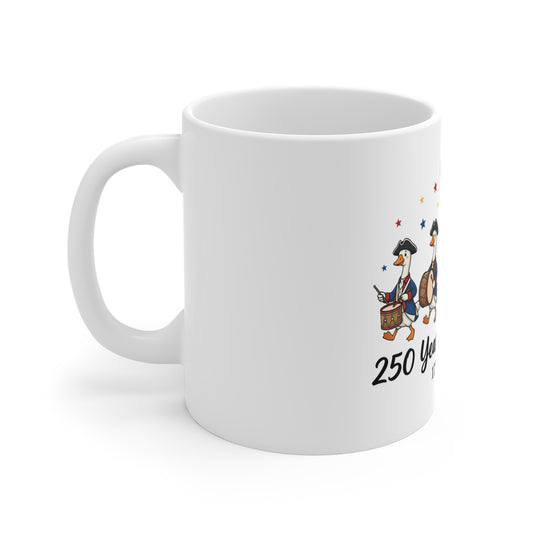 250 Years of Freedom 1776–2026 Patriotic Penguin Mug