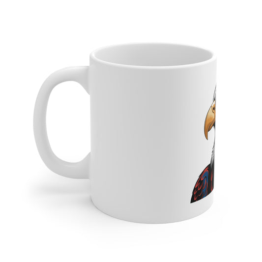 Eagle Portrait Mug — Patriotic Bald Eagle Coffee Cup (11oz)