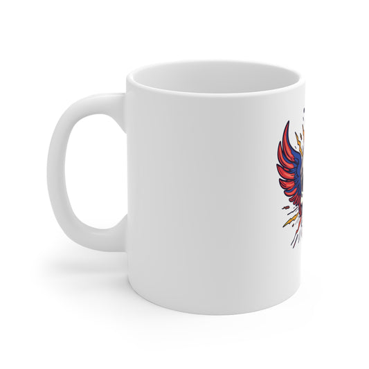 Skull with Wings 11oz Ceramic Mug — Gothic Rock Coffee Cup