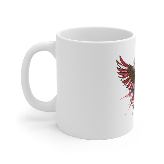 American Eagle Coffee Mug – Patriotic Bald Eagle 11oz