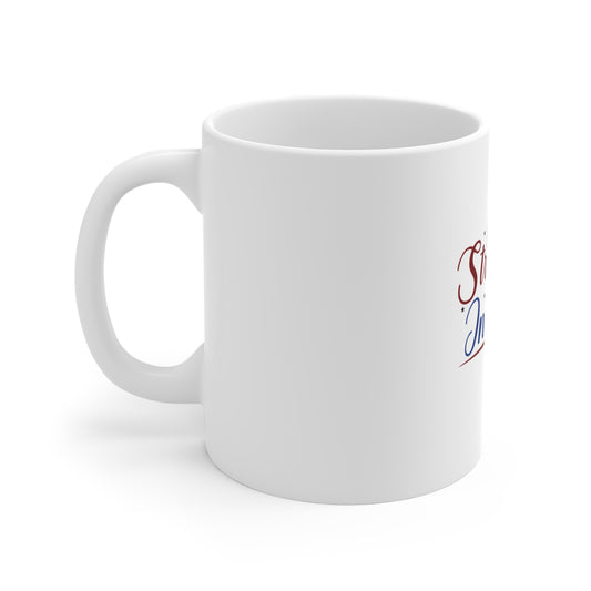 Strength in Unity Mug — Patriotic Statue of Liberty 11oz Coffee Cup