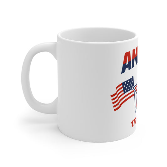 America 1776β2026 Anniversary Coffee Mug β Patriotic Star & Flag Mug β USA 250th Celebration Mug β Bold Americana Graphic Cup America 1776β2026 Patriotic Mug β Red White Blue Flag Star Coffee Cup...
