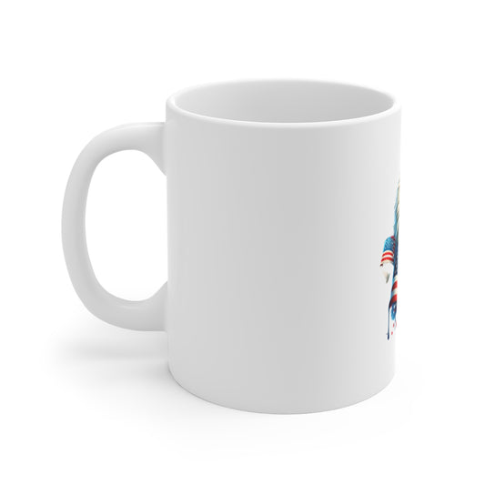 Patriotic Eagle Mug — American Flag 11oz Coffee Cup