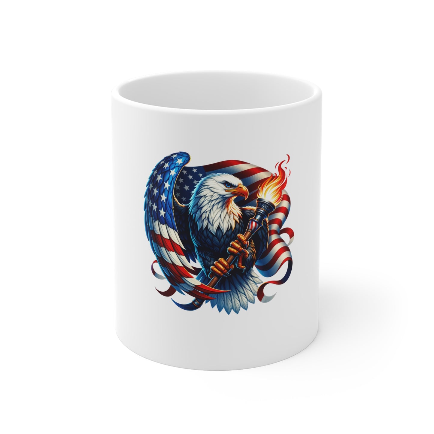 Patriotic Eagle & American Flag 11oz Coffee Mug