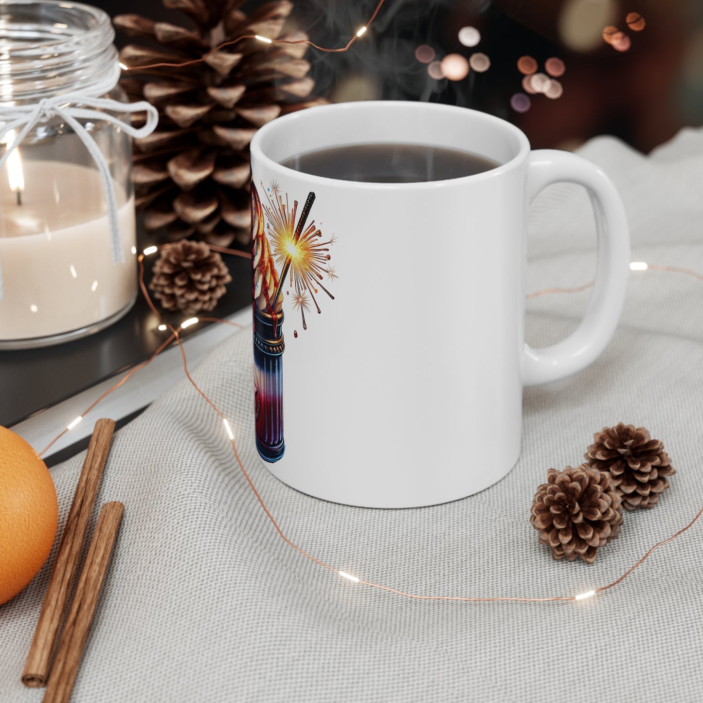 Patriotic Sparkler Milkshake Coffee Mug β 4th of July Star Mug β Red White Blue Dessert Cup β Americana Berry Treat Mug β Festive Gift Mug Patriotic Ice Cream Mug β 4th of July Flag & Firework 11oz...