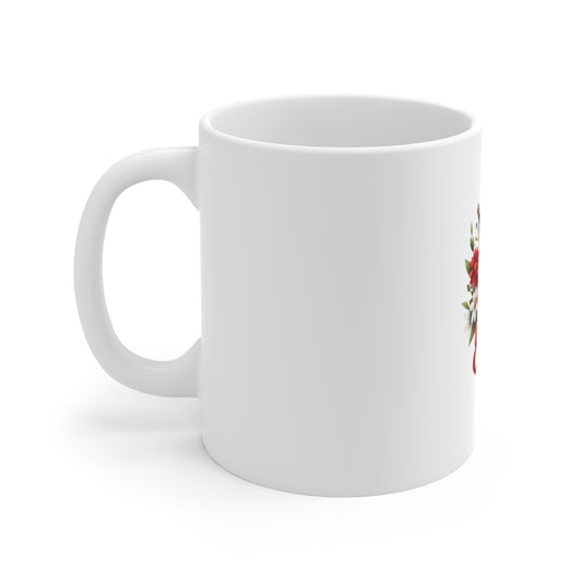 American Flag Floral Mug – Patriotic Bouquet 11oz Coffee Cup