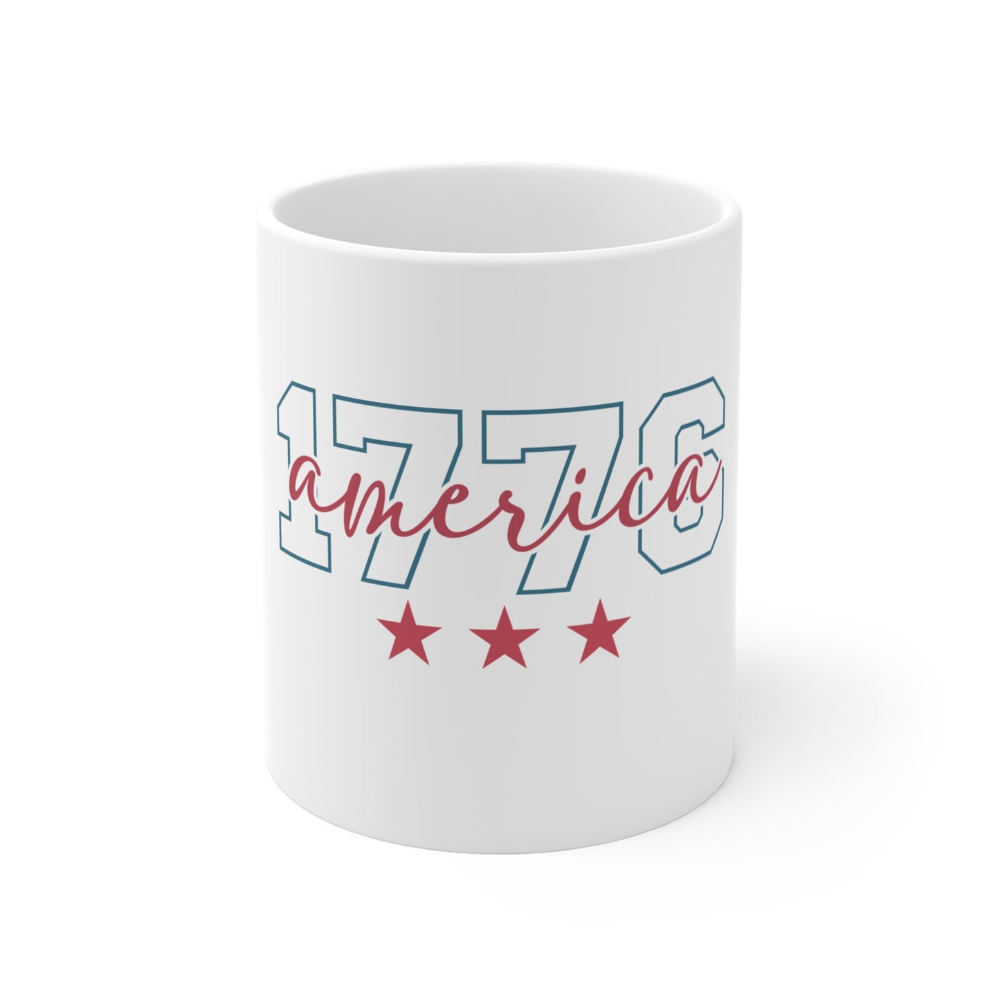 1776 America Mug — Patriotic 4th of July Coffee Cup