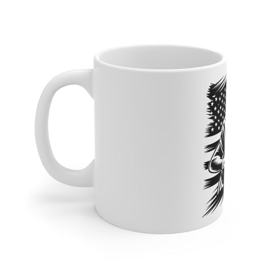 Football American Flag Mug – Patriotic Football Player Coffee Mug – USA Football Fan Cup – Stealth Sports Mug Mug 11oz