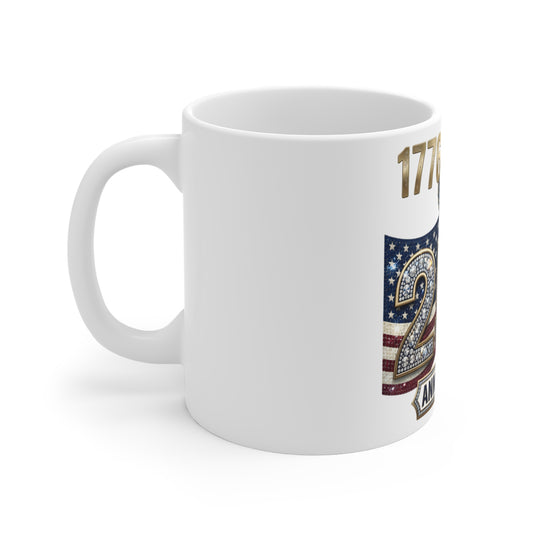 250th Anniversary Mug β 1776β2026 Patriotic USA Coffee Cup with Flag & Eagle