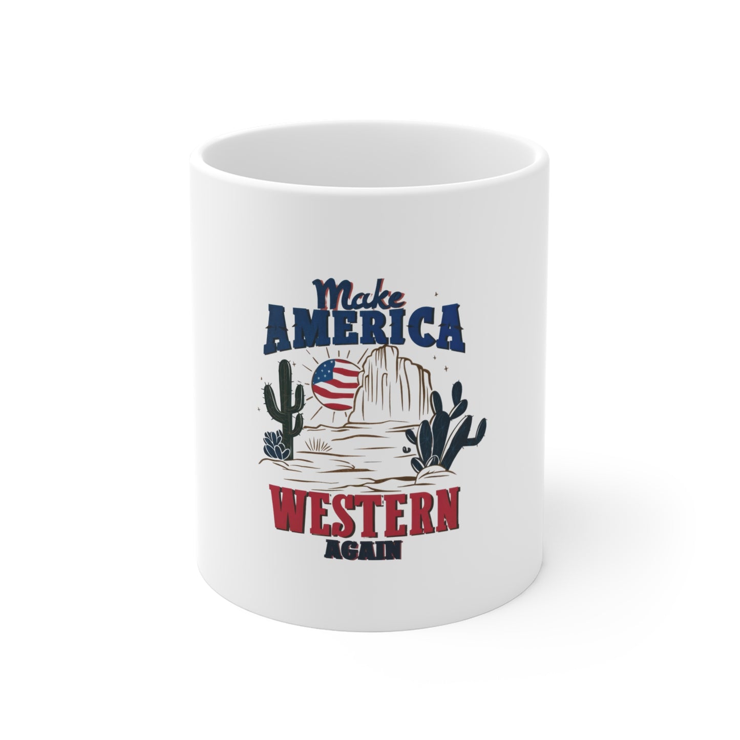 Make America Western Again Mug — Patriotic Western Coffee Cup (11oz)
