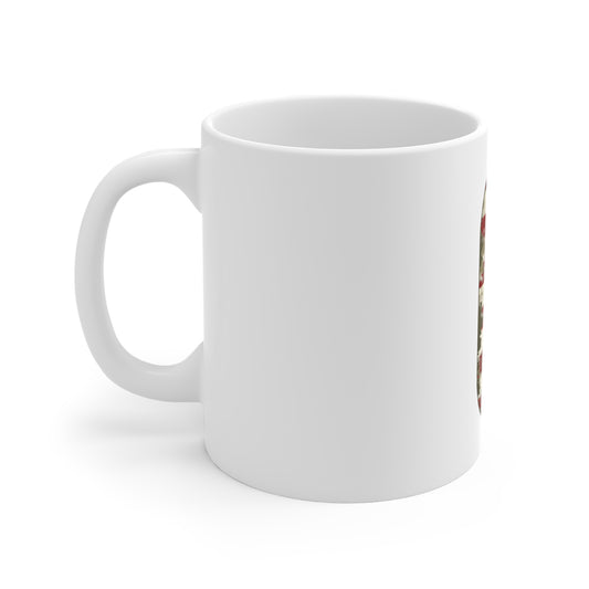 Patriotic Letter G Coffee Mug – American Flag Initial Mug – Rustic USA Monogram Mug – Vintage Americana Alphabet Gift Mug 11oz