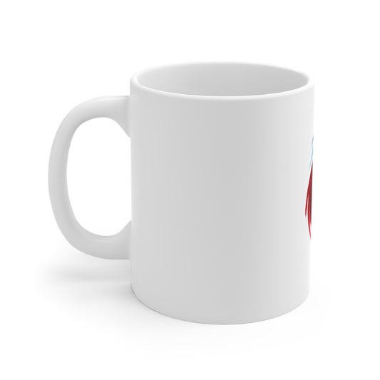 Patriotic Red & Blue Swirl Coffee Mug — 11oz