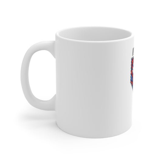 Nevada Floral State Mug — Patriotic Red & Blue 11oz Coffee Cup