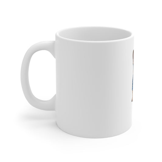 Patriotic French Bulldog Coffee Mug - 11oz USA Flag Sunglasses