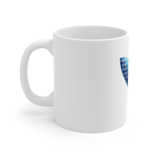 American Flag Surfboard Mug — Patriotic 11oz Coffee Cup