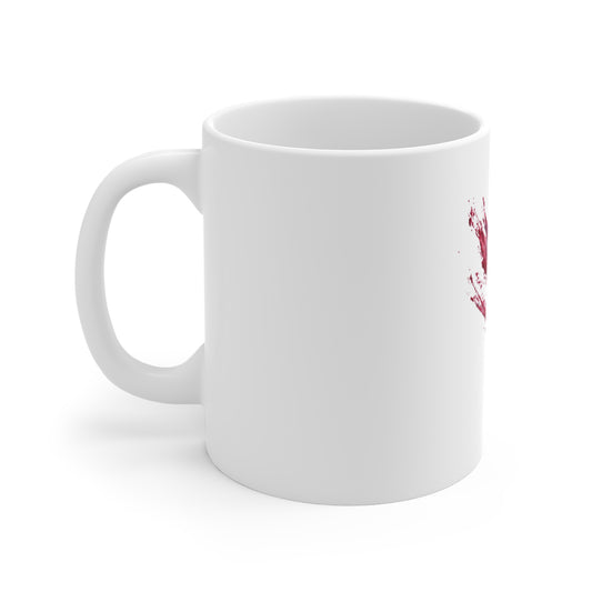 Patriotic Red White Blue Brushstroke Mug — 11oz Coffee & Tea Cup