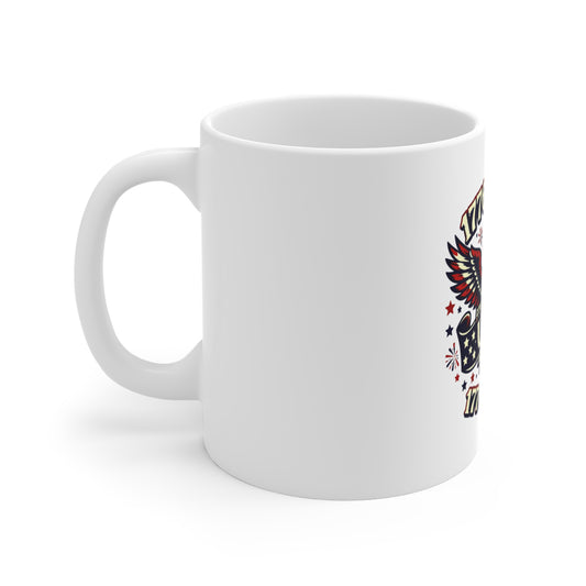 USA 1776–2026 Eagle Flag Anniversary Mug — Patriotic 11oz Coffee Cup for Independence Day & Veterans Day