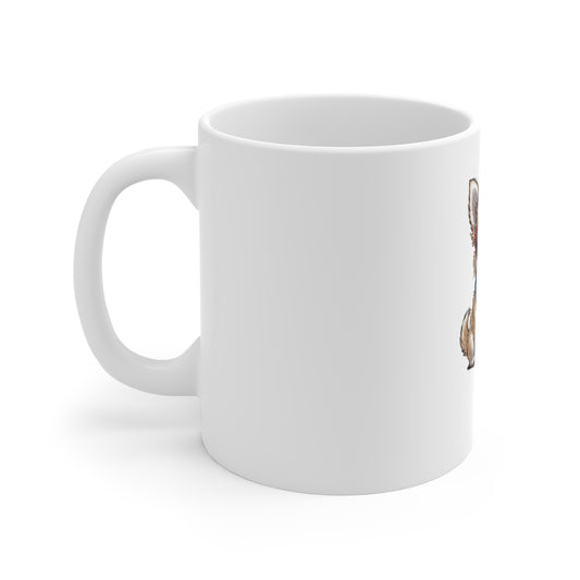 Patriotic Chihuahua Coffee Mug — Cute Dog with American Flag Scarf & Sunglasses 11oz