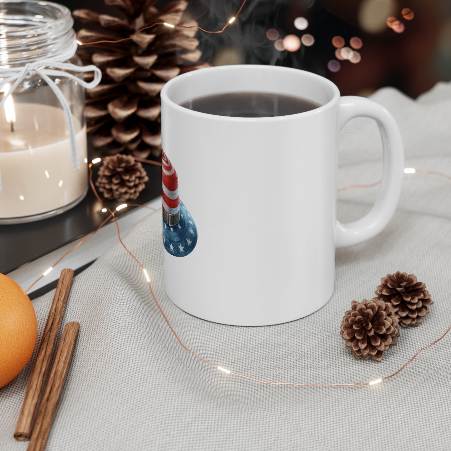 11oz Mug — Patriotic American Flag Hat Coffee Mug