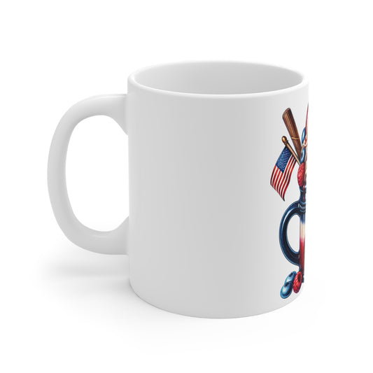 Patriotic Sparkler Milkshake Coffee Mug – 4th of July Star Mug – Red White Blue Dessert Cup – Americana Berry Treat Mug – Festive Gift Mug Patriotic Ice Cream Mug – 4th of July Flag & Firework 11oz...