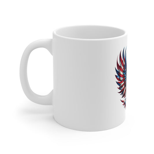 Patriotic Eagle Coffee Mug - Red White Blue Bald Eagle 11oz