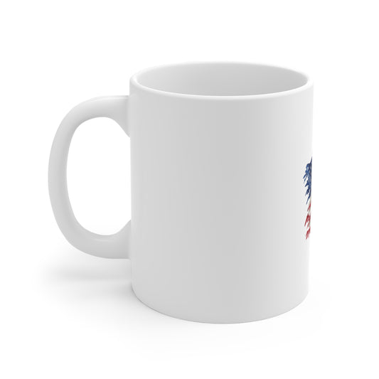 American Flag Mug - 11oz Patriotic USA Coffee Cup