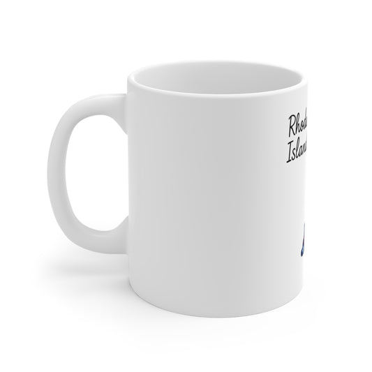 Rhode Island Floral State Map 11oz Mug