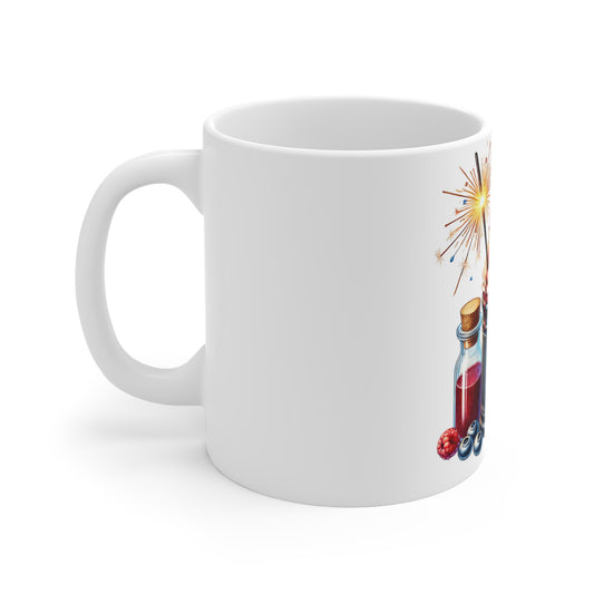 Patriotic Star Milkshake Coffee Mug – 4th of July Sparkler Mug – Red White Blue Dessert Cup – Americana Ice Cream Mug – Festive Gift Mug Patriotic Ice Cream Mug — 11oz American Flag, Firework...