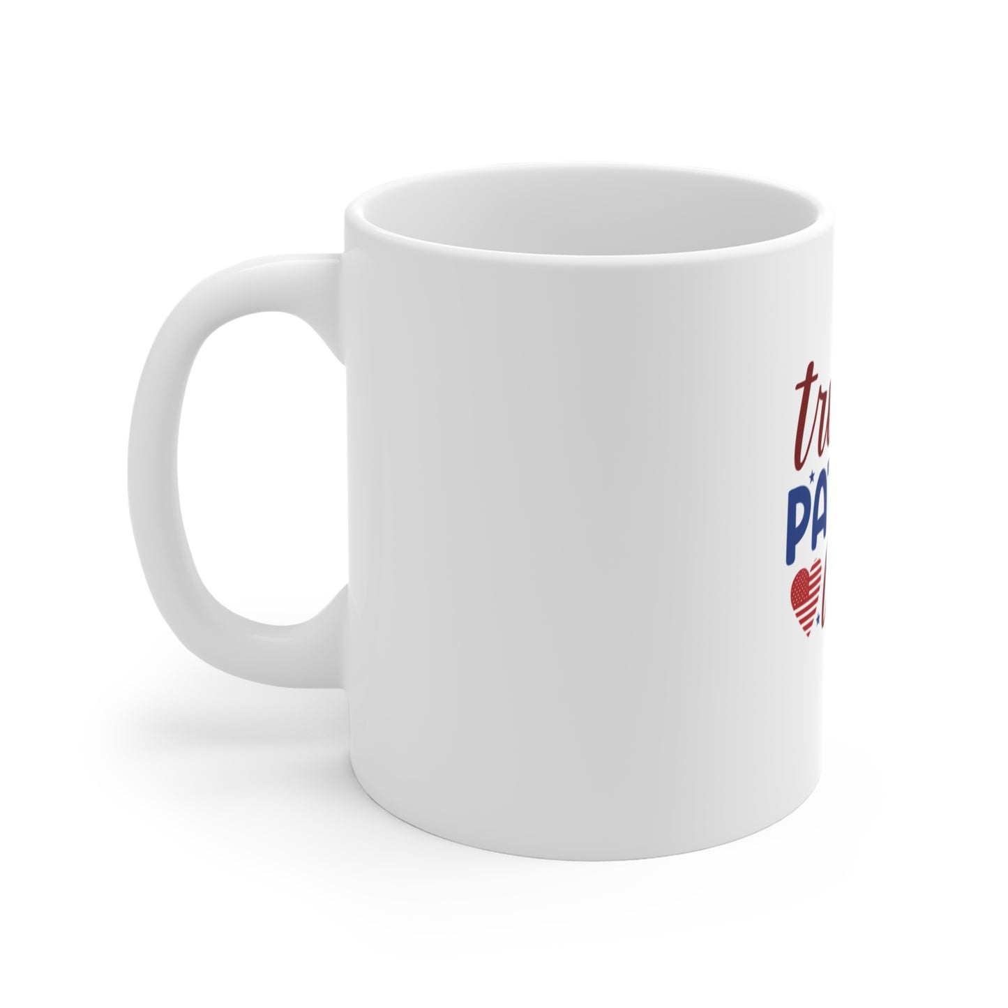 True Patriot Love Mug — 11oz Patriotic American Flag Coffee Cup