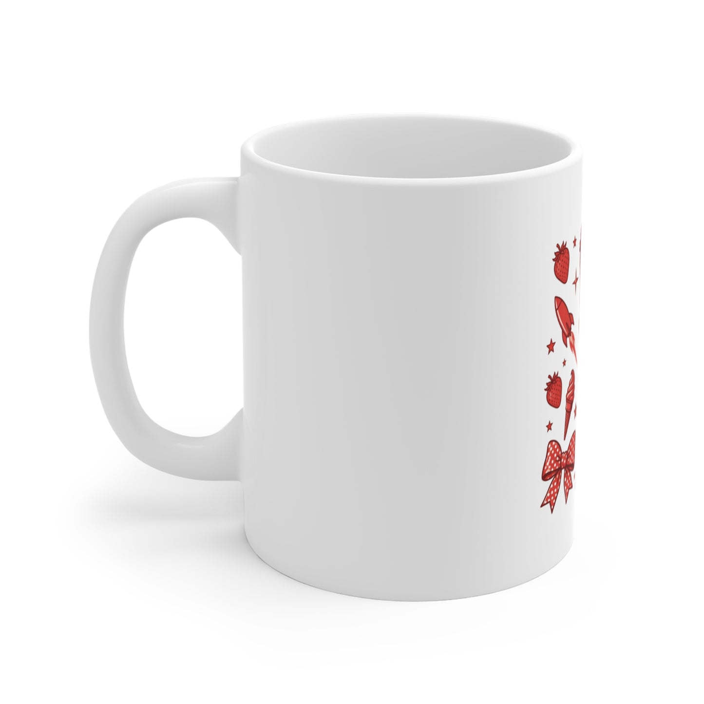 Statue of Liberty USA Coffee Mug – Retro Americana Pop Art Mug – Patriotic Liberty Design – Bold Red Aesthetic Gift 11oz