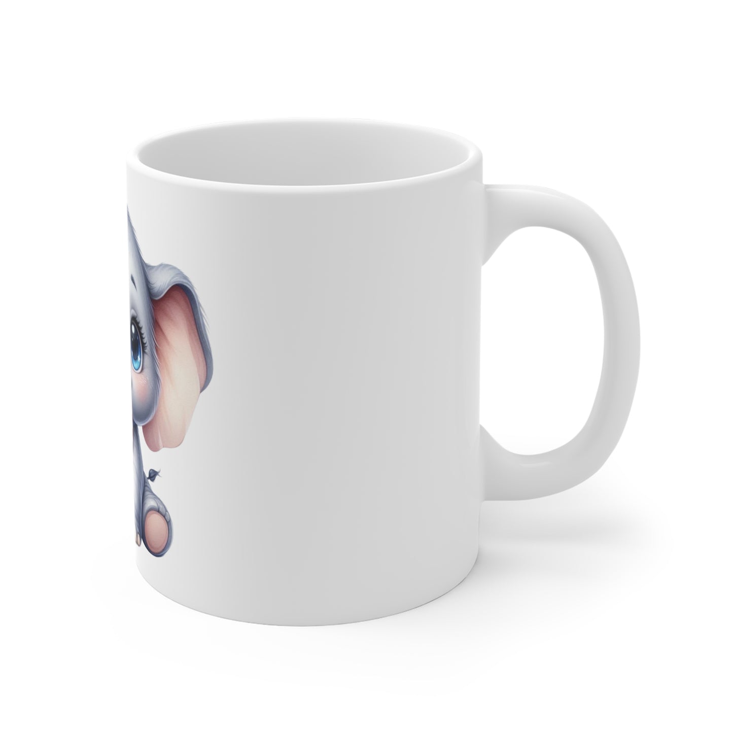 Patriotic Baby Elephant Coffee Mug – Cute Red White Blue Elephant Mug – Americana Bowtie Cup – 4th of July Gift11oz