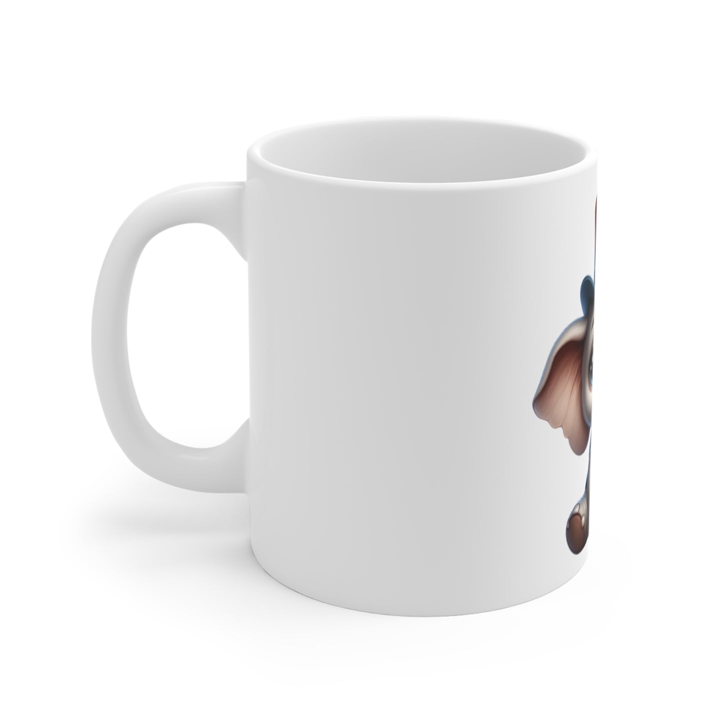 Cute Patriotic Elephant Coffee Mug – Uncle Sam Elephant Mug – Red White Blue Baby Elephant Cup – Adorable USA Gift Mug 11oz